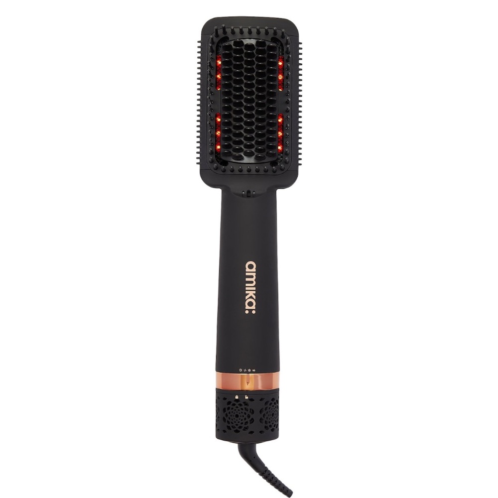 Amika Double Agent 2n1 Hair Straightening Blow Dry Brush